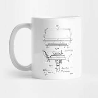 Billiard Table vintage patent drawing Mug